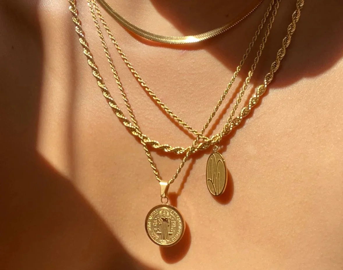 Layered Charm Statement Necklace